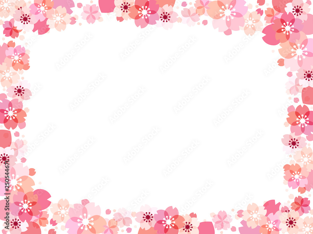 桜の花のイラストの背景素材