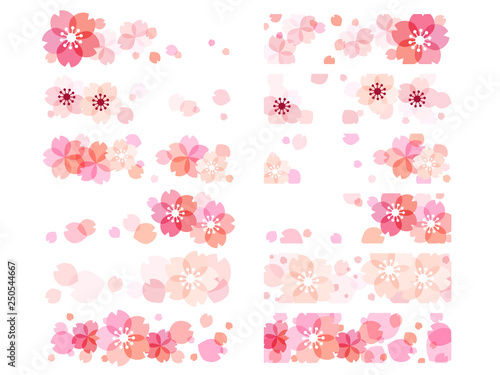 桜の花のイラストの背景素材