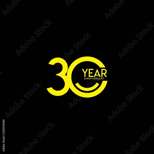 30 Year Anniversary Celebration Vector Template Design Illustration