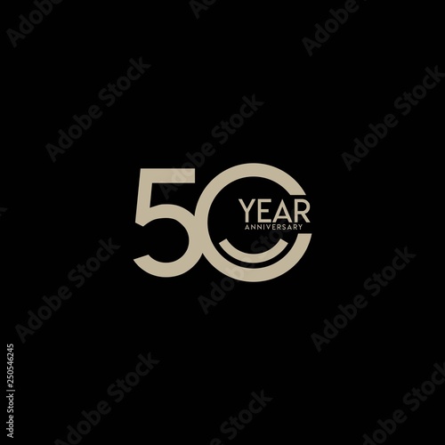 50 Year Anniversary Celebration Vector Template Design Illustration