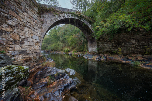 old bridge with a wide-angle lens