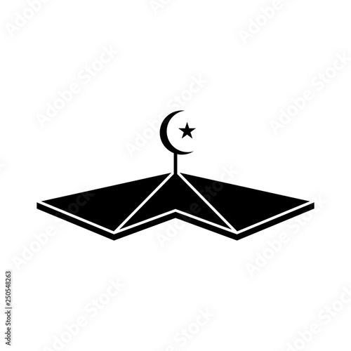 mosque roof vector logo. crescent star vector logo. photo