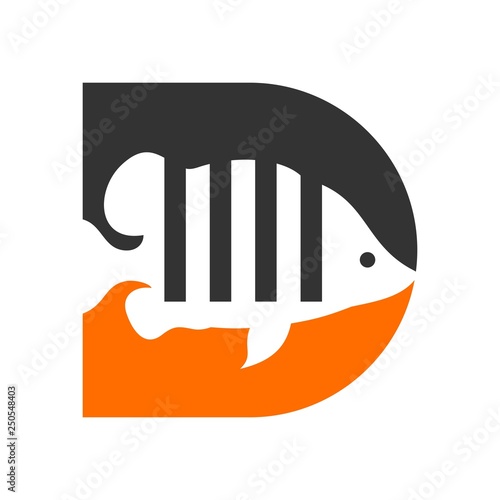 Datnoid Fish vector logo. fish logo. fish icon.