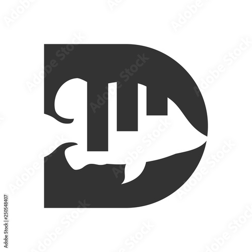 Datnoid Fish vector logo. fish logo. fish icon.