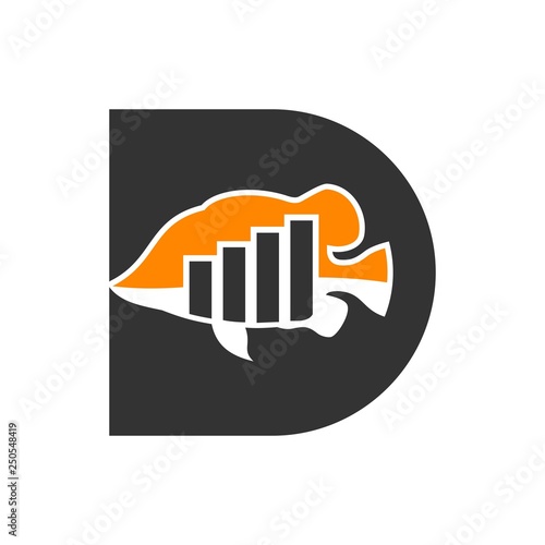 Datnoid Fish vector logo. fish logo. fish icon.