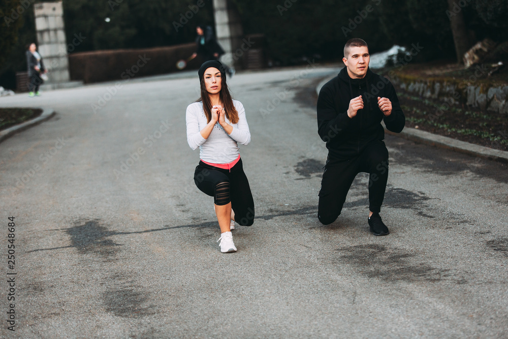 Happy fitness couple Happy fitness couple