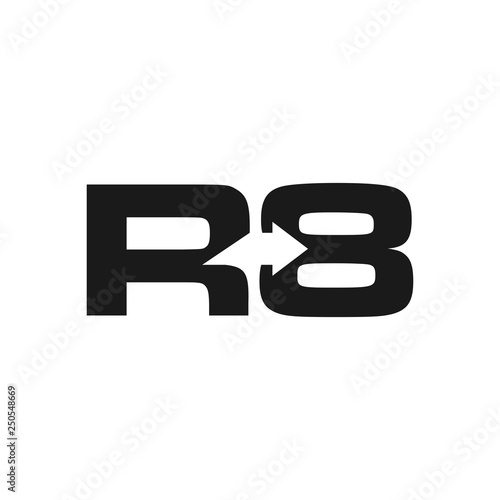 R8 vector logo. Icon vector. photo