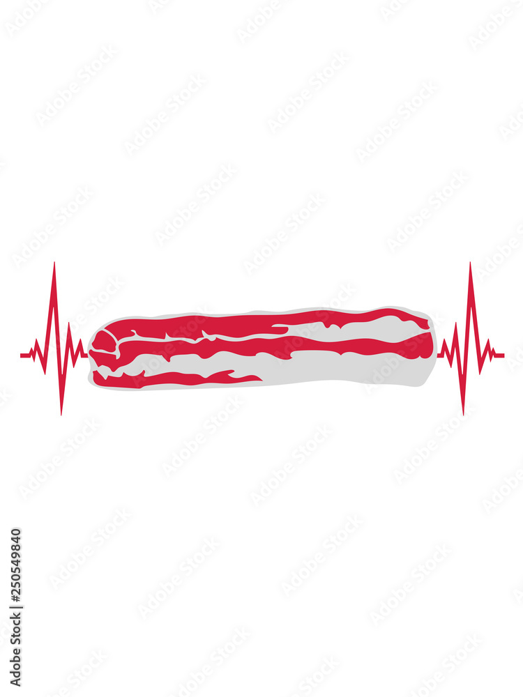 herzschlag puls frequenz bacon schinken fleisch lecker hunger grillen braten essen frühstück