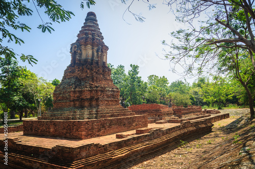 Wat Pu Pia  Temple of Old Man Pia   one of the ruined temples in Wiang Kum Kam  an historic settlement and archaeological site that built by King Mangrai the Great since 13th century  Chiang Mai.