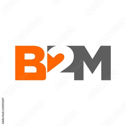 letter B 2 M vector logo.