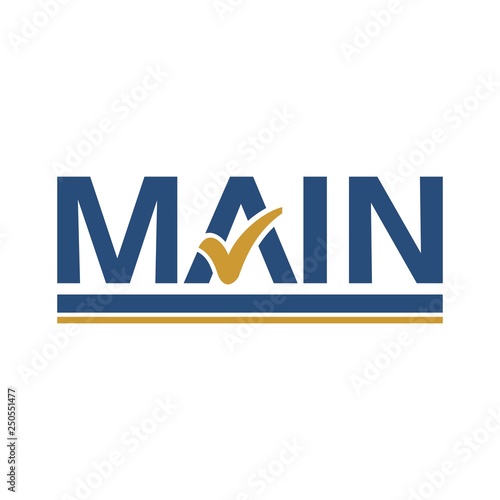 check mark in the text MAIN Vector Logo