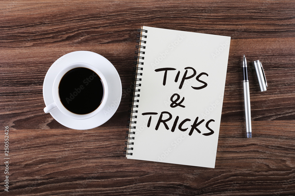 Tips And Tricks Concept On Desktop Tips And Tricks Concept On Desktop