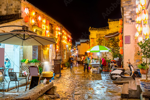 The Old Street Nightscape of Hongcun Ancient Town in China.. © 昊 周