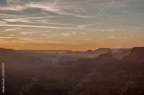 sunset on the grand canyon