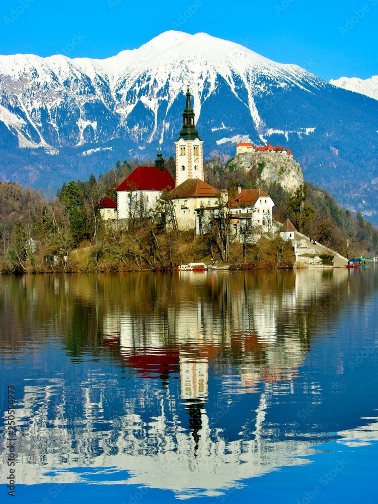 Bled, an island in the middle of the lake