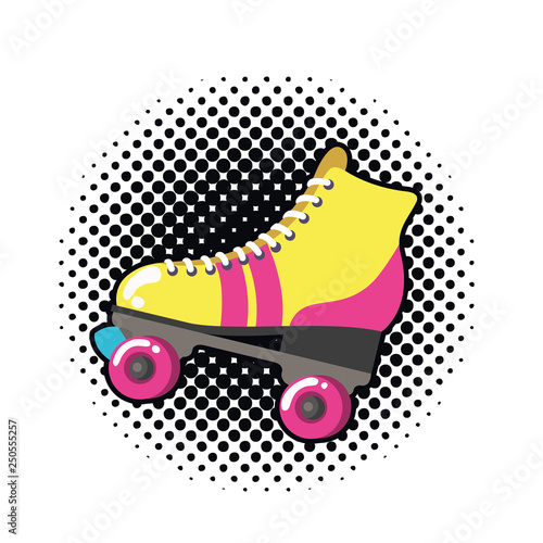 roller skates pop art icon