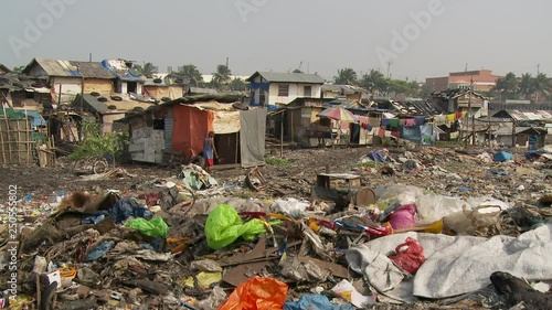 Pile of trash in Manila slum