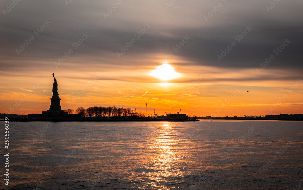 Statue of Liberty Sunset