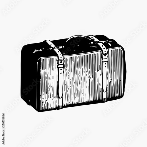 Suitcase in old style