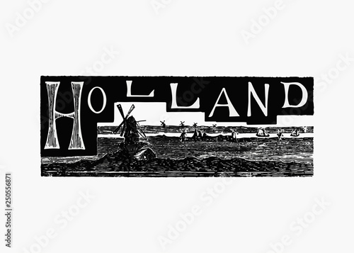 Holland vintage style sign