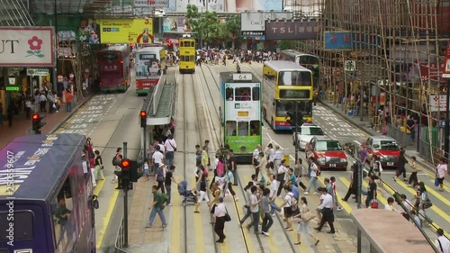 View of a City Traffic Hong Knog, China