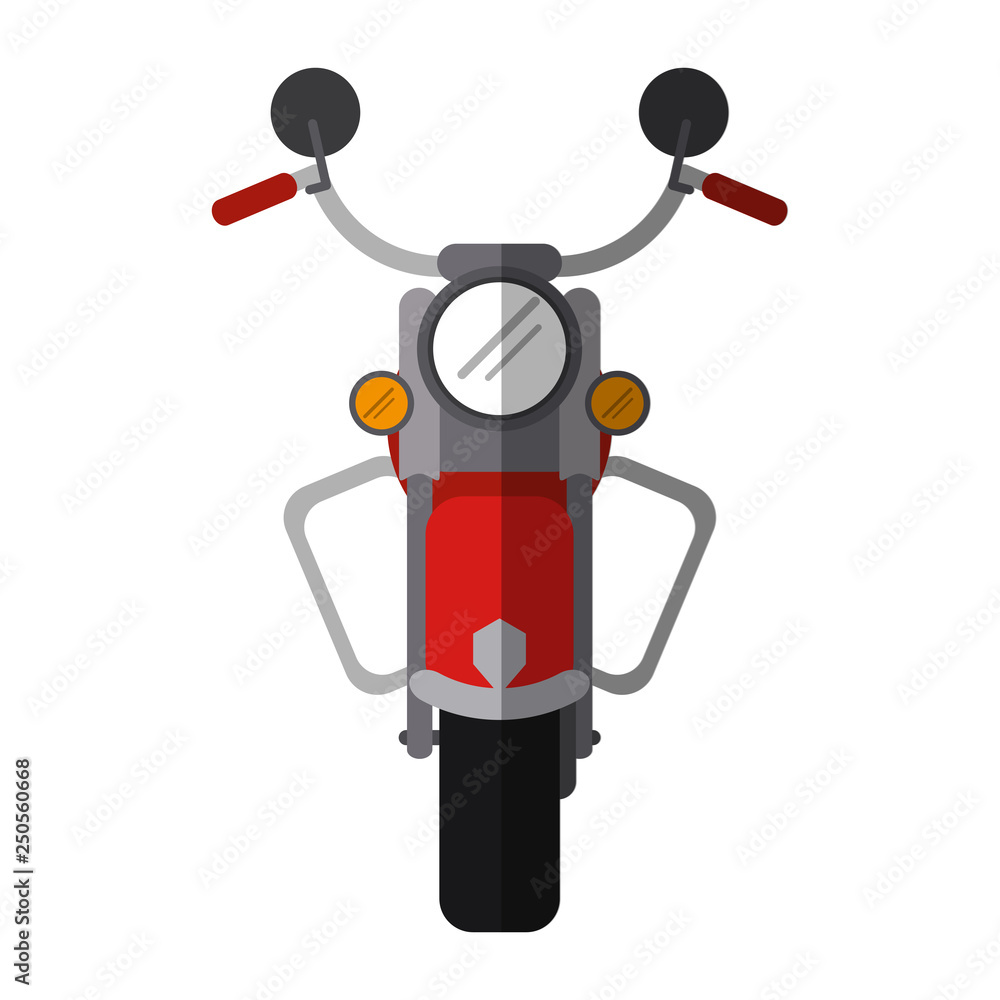 Fototapeta premium Classic retro motorcycle frontview
