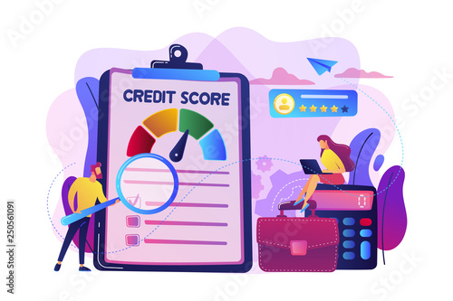 Credit rating concept vector illustration.