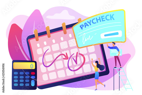Paycheck concept vector illustration.