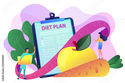 Nutrition diet concept vector illustration.