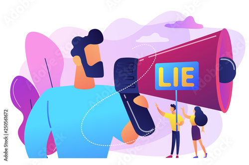 Cheating concept vector illustration.