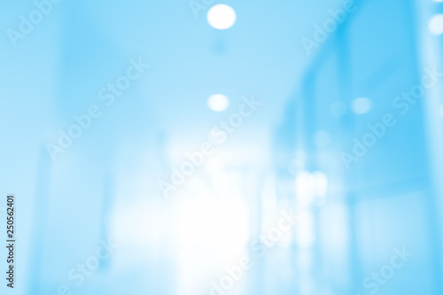 Abstract blur background for web design background,Blurred background Long path not focus.Little white bokeh,hospital hallway corridor background 