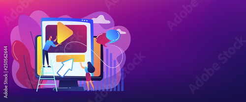 Motion graphic design concept banner header.