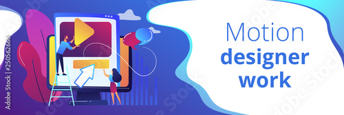 Motion graphic design concept banner header.