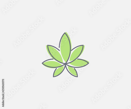 cannabis logo design template