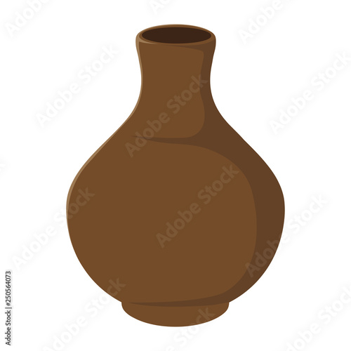 Clay pot isolated illustration on white background