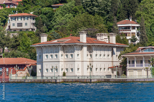buildings and palaces on the side of besphore in Istanbul in turkey