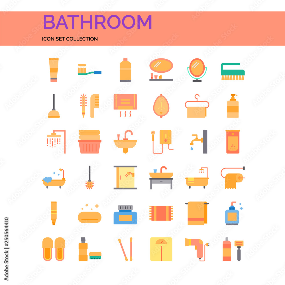 Bathroom Icons Set. UI Pixel Perfect Well-crafted Vector Thin Line Icons. The illustrations are a vector. Bathroom Icons Set. UI Pixel Perfect Well-crafted Vector Thin Line Icons. The illustrations are a vector.