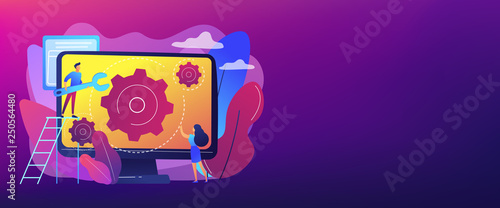 Computer service concept banner header.