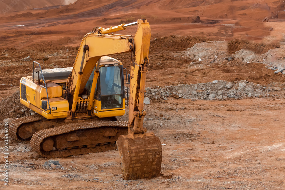 Obraz premium excavator on construction site