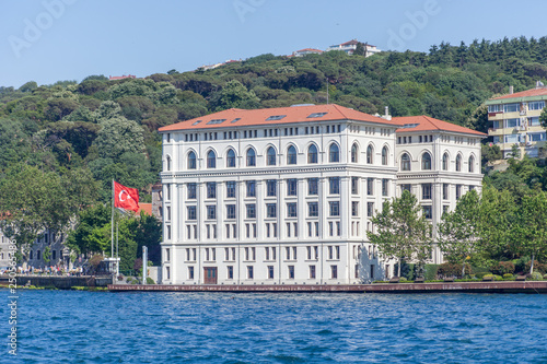 buildings and palaces on the side of besphore in Istanbul in turkey