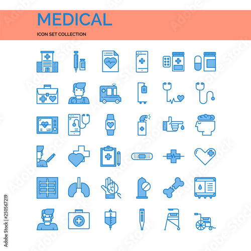 Medical Icons Set. UI Pixel Perfect Well-crafted Vector Thin Line Icons. The illustrations are a vector.