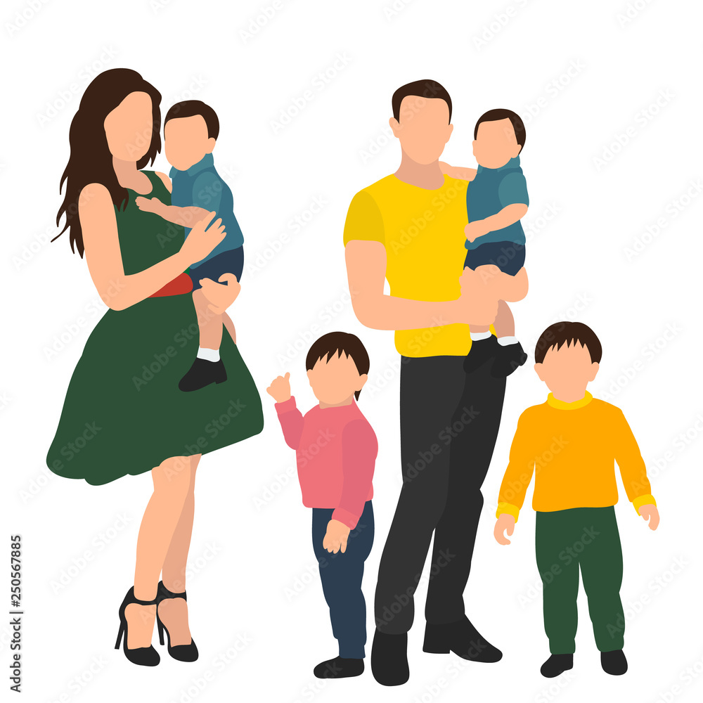 Fototapeta premium family, parents and children