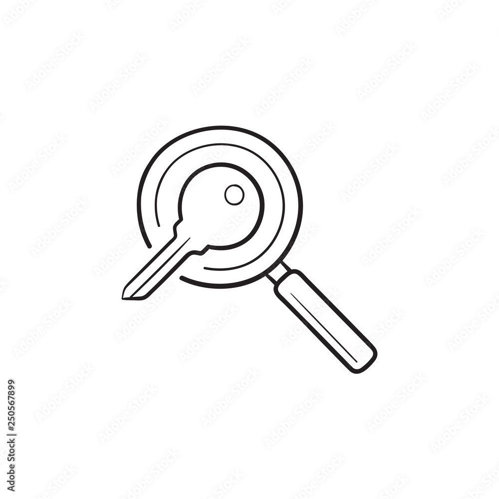 Keyword search hand drawn outline doodle icon Keyword search hand drawn outline doodle icon