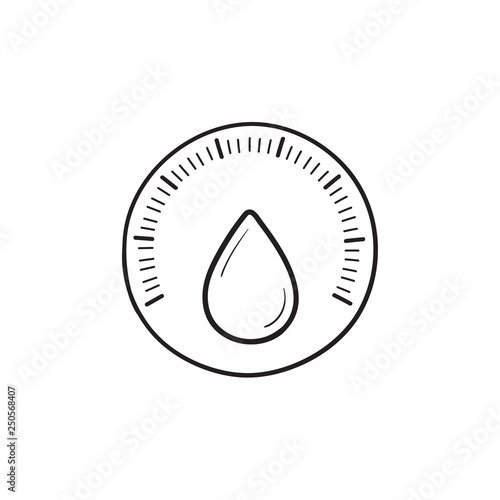 Humidity control hand drawn outline doodle icon.