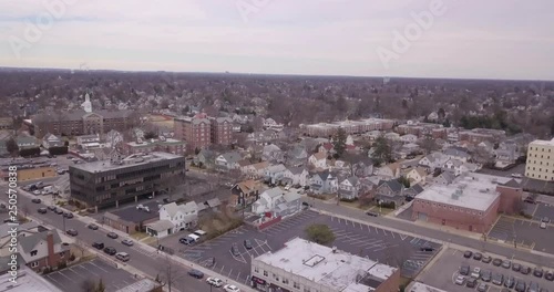 Wallpaper Mural Drone move in on city town and housing Torontodigital.ca