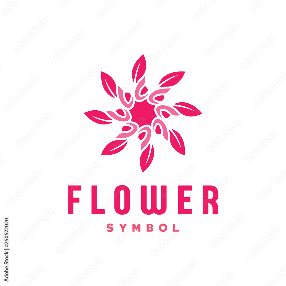 Beauty Art Flower Logo Vector Graphic Design