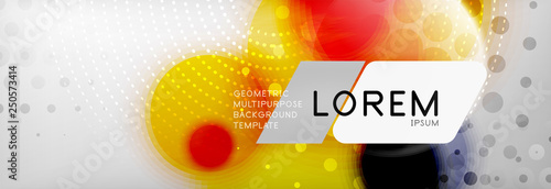 Background abstract - blurred dotted color circle shape, techno bubbles