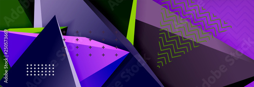 3d triangular vector minimal abstract background design