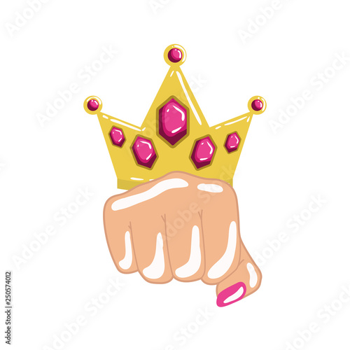 hand in sign power pop art