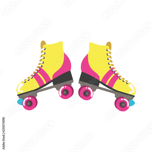 roller skates pop art icon